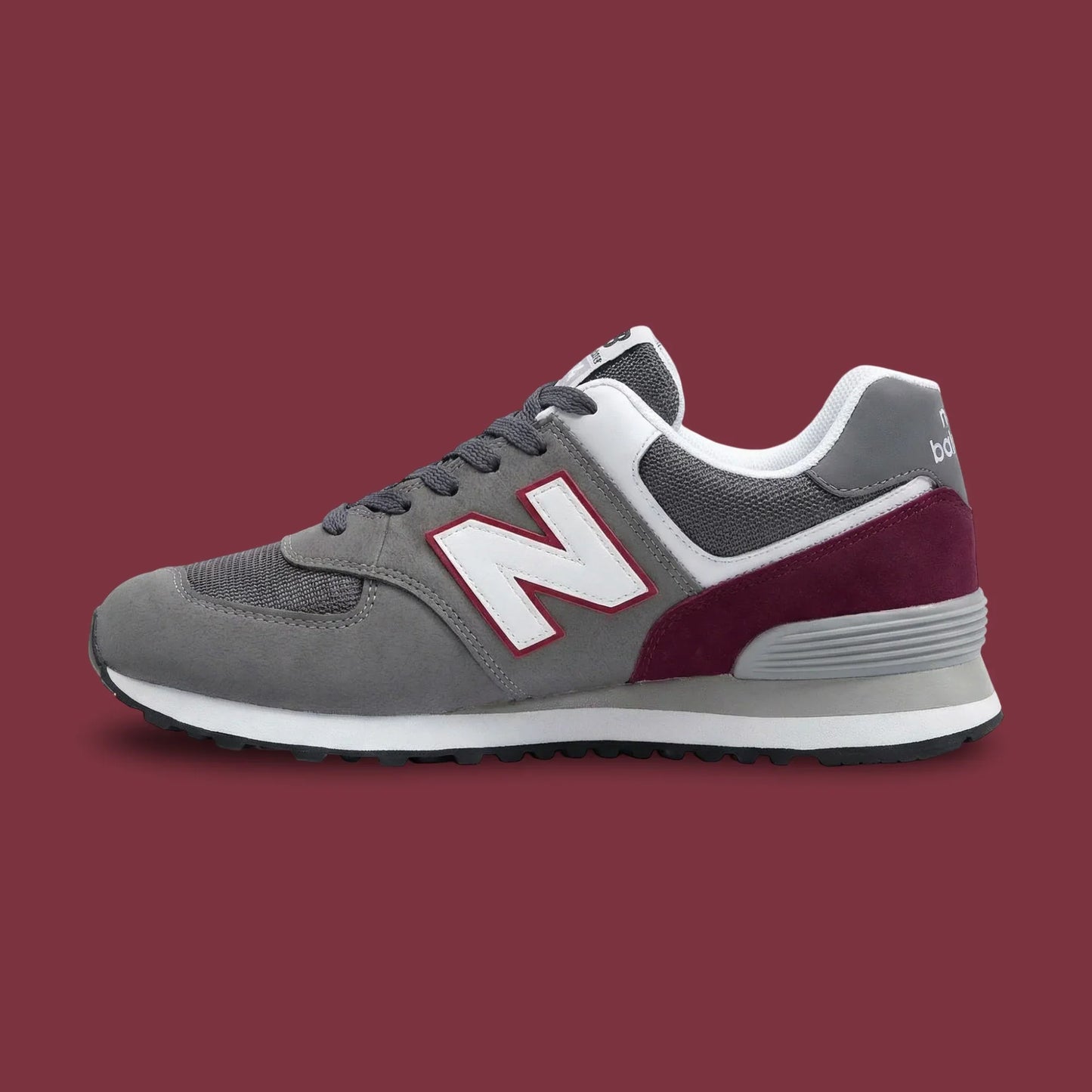 NB 574 Dark Grey Wine Red