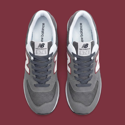 NB 574 Dark Grey Wine Red
