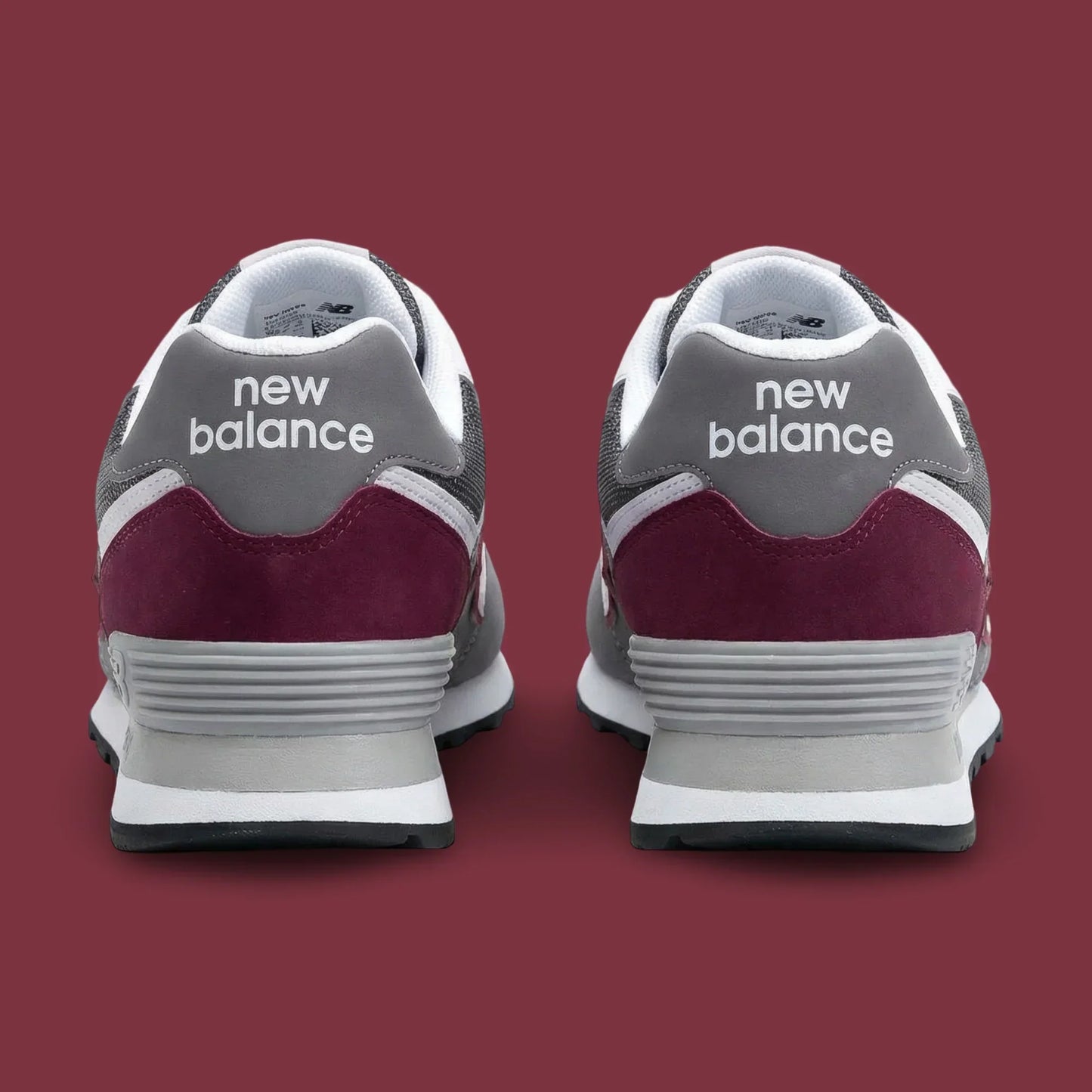 NB 574 Dark Grey Wine Red