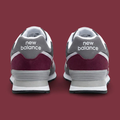NB 574 Dark Grey Wine Red