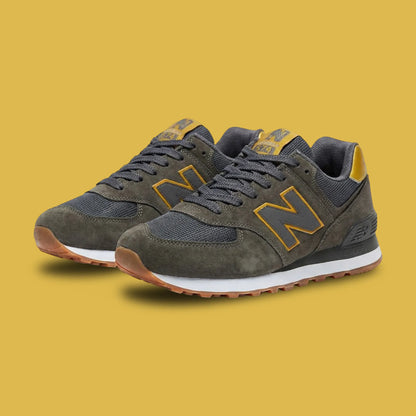 NB 574 Charcoal Gold