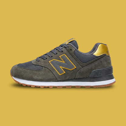 NB 574 Charcoal Gold
