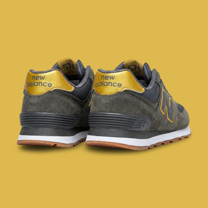 NB 574 Charcoal Gold