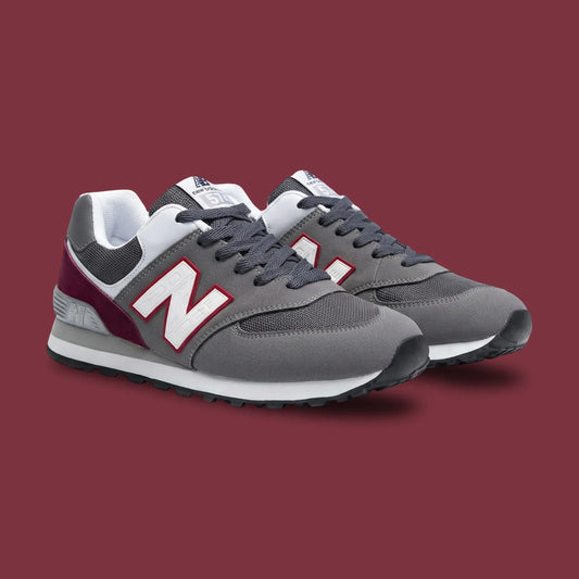 NB 574 Dark Grey Wine Red